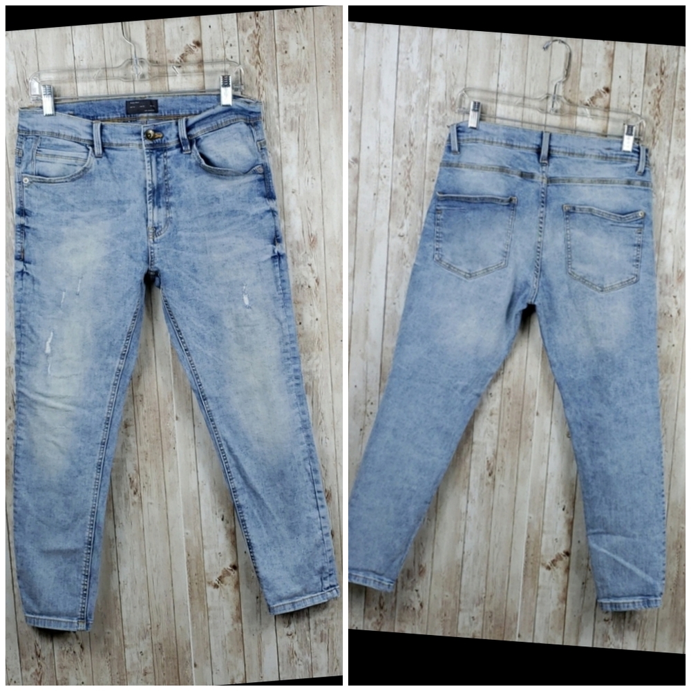 Zara Man Distressed Skinny Sz 32
